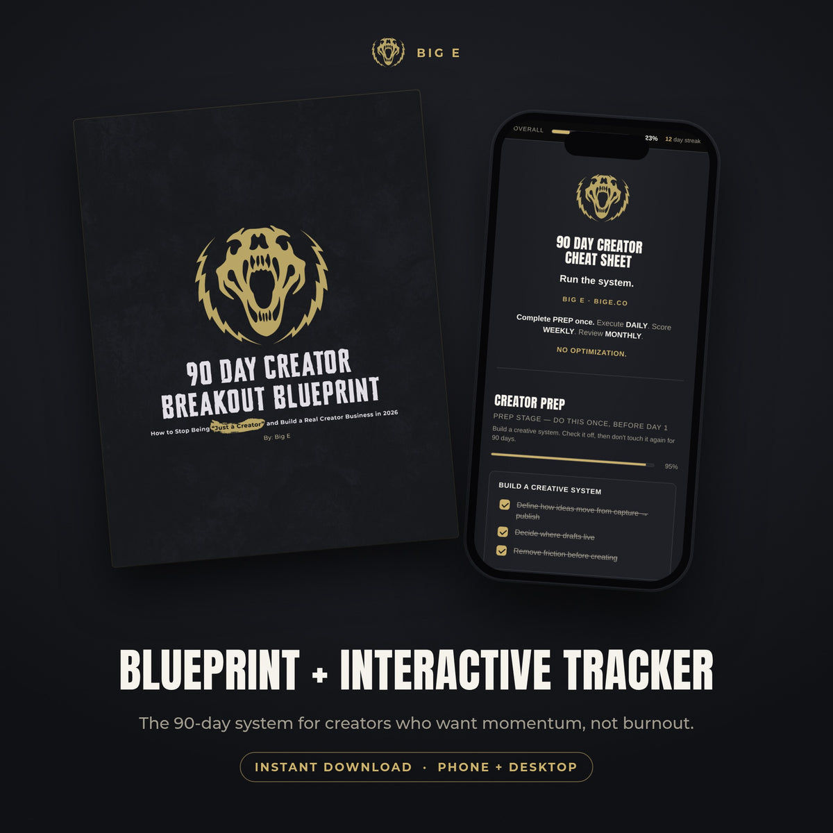 The 90-Day Creator Breakout Blueprint + Interactive Tracker