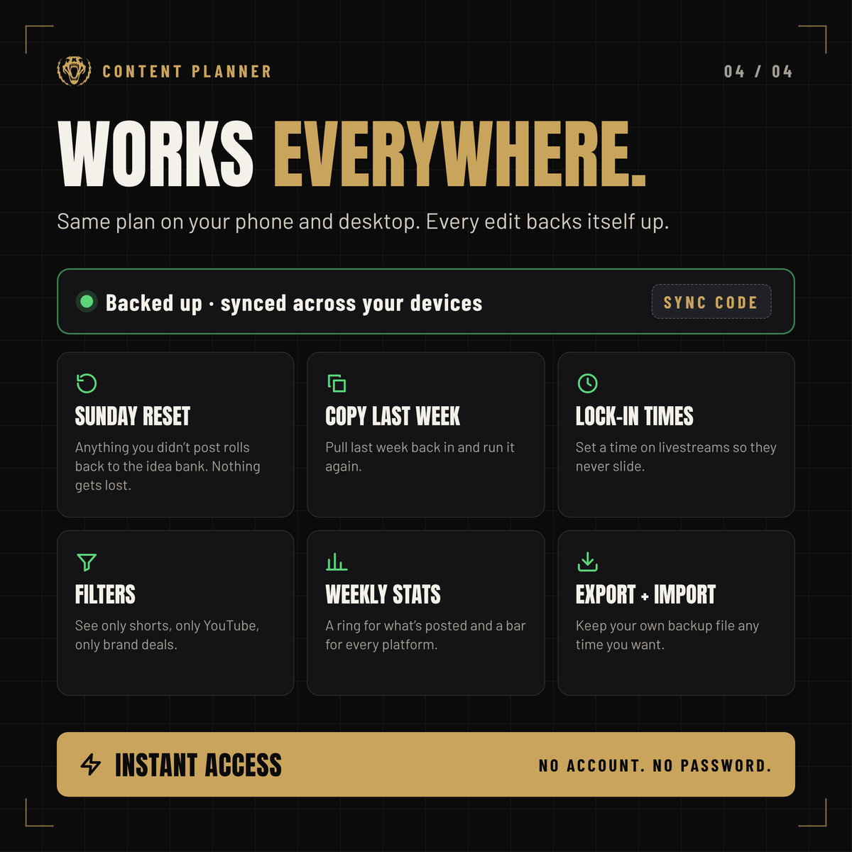 Big E Content Planner on phone and computer