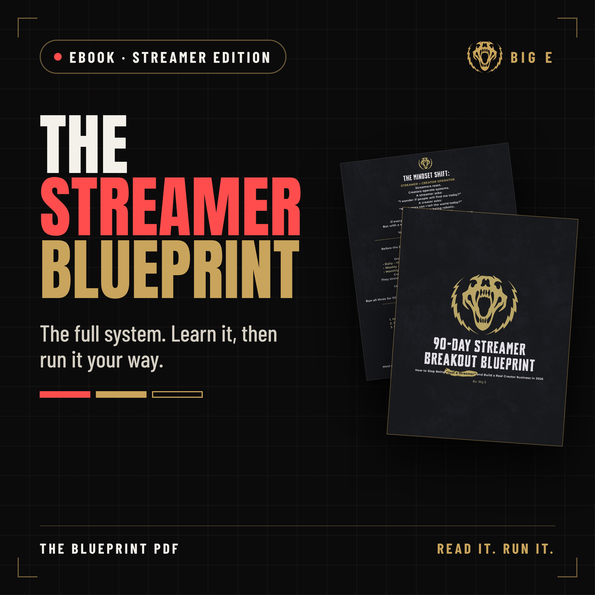 The Streamer Blueprint ebook cover by Big E